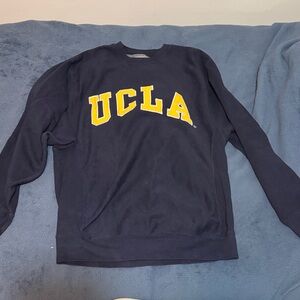 Unisex UCLA Navy and Yellow Crewneck Sweatshirt